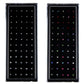 Two 60-pack display boxes of L-shaped nose studs: clear and multicolor crystal tips