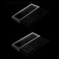 Clear plastic tray set of L-shaped nose studs with multicolor and white crystal tips