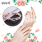 Rose gold twisted rhinestone ring on hand, oval stone settings