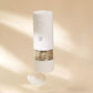 Electric pepper grinder, white cylinder with button and clear spice chamber