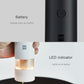 Electric pepper grinder, white top button and clear grinding chamber detail