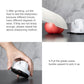 White double-wheel knife sharpener with suction base and knife grinding