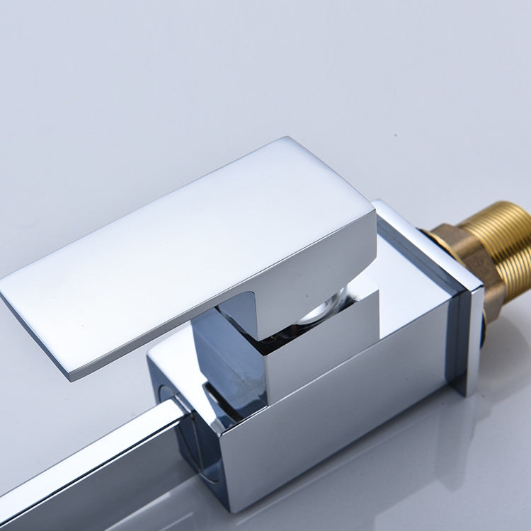 Chrome mixer faucet handle and cartridge housing with gold threaded inlet