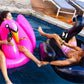 Bottle-shaped bubbly squirt gun with plastic wrap used in a pool