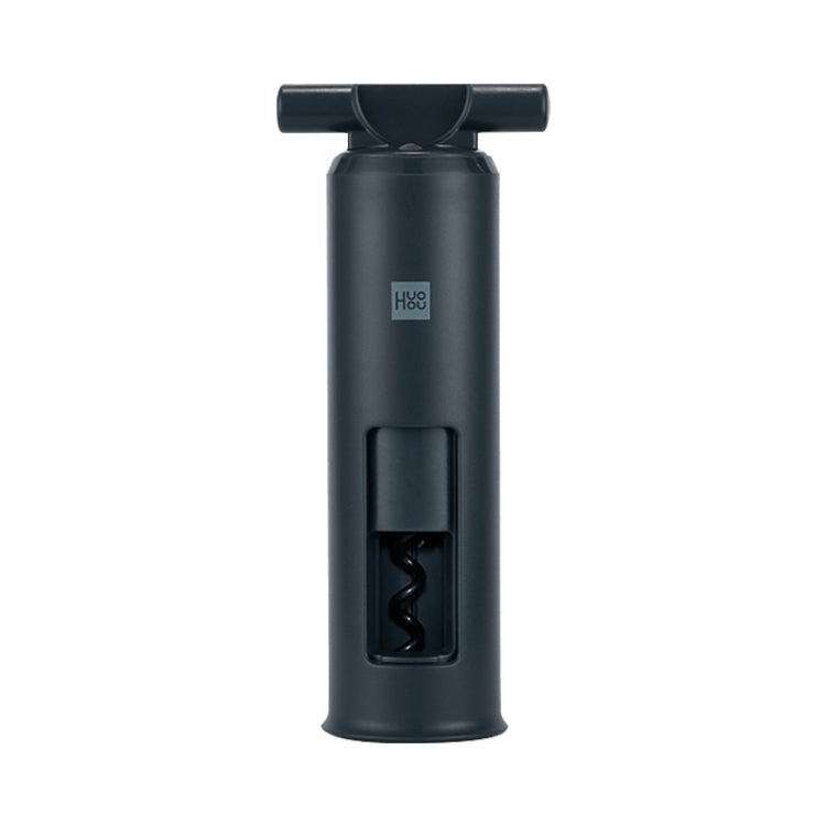 Huohou bottle opener in matte black, handheld lever-style cork remover