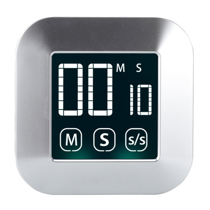Digital touch timer alarm clock with large LCD countdown screen and touch buttons