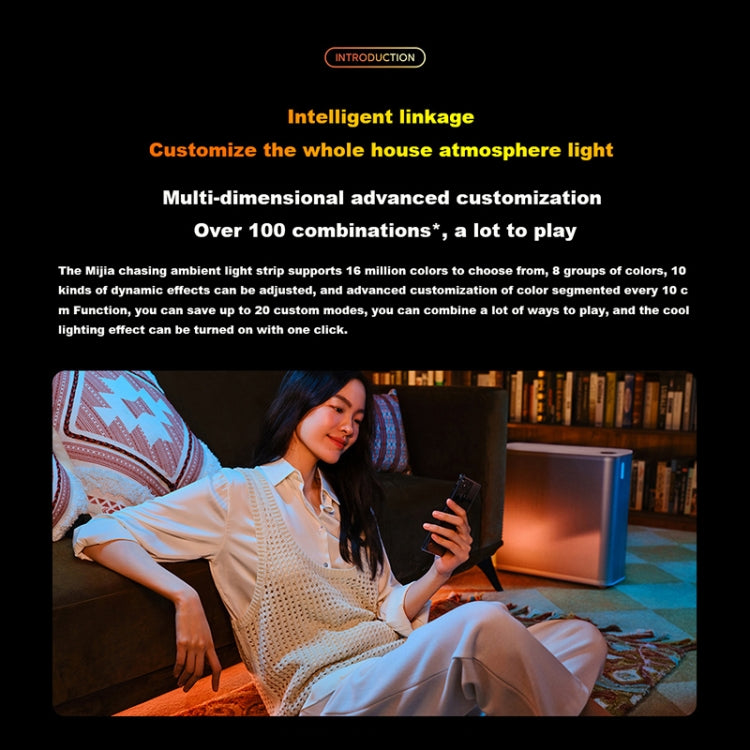 RGB ambient light strip illuminating a cozy indoor scene with warm and colorful tones