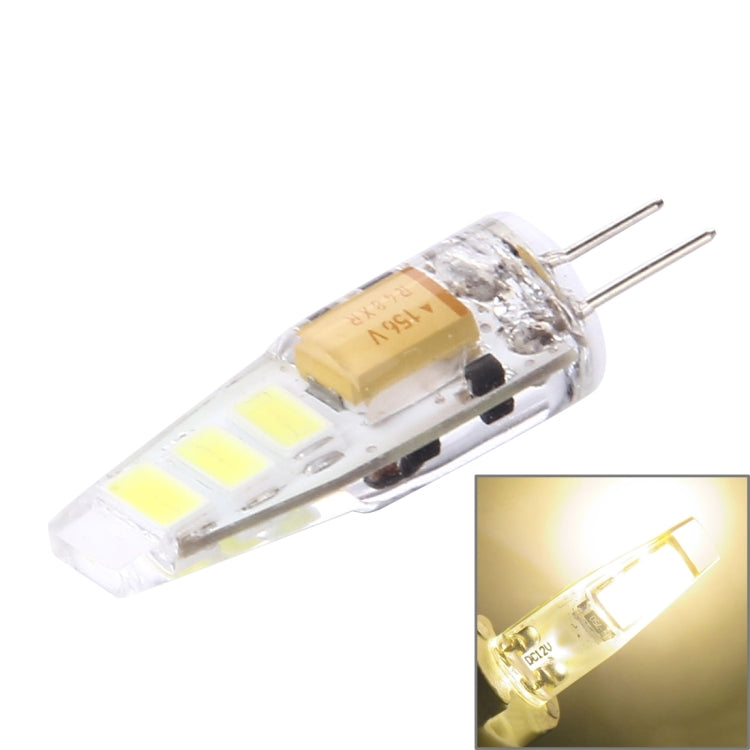 6-LED SMD 5730 DC 12V silicone module with 2 pins and white LEDs