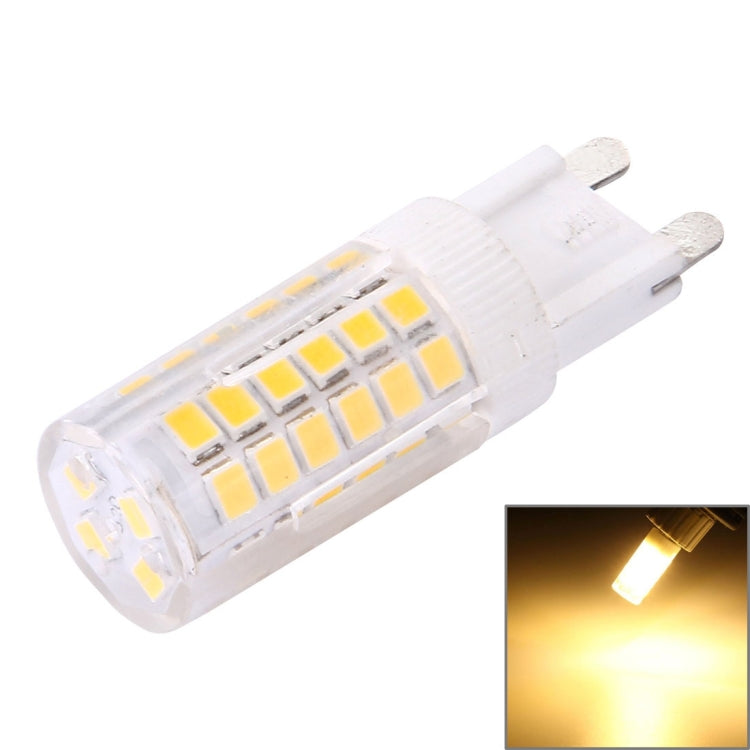 2-pin LED SMD 2835 bulb with clear cover and warm white light glow