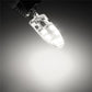 Glowing clear 12-SMD LED capsule with two pins emitting bright white light