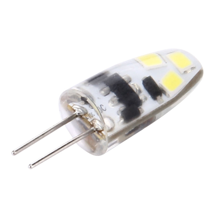 Clear silicone 6 LED SMD 2835 module with two metal leads and visible LED chips
