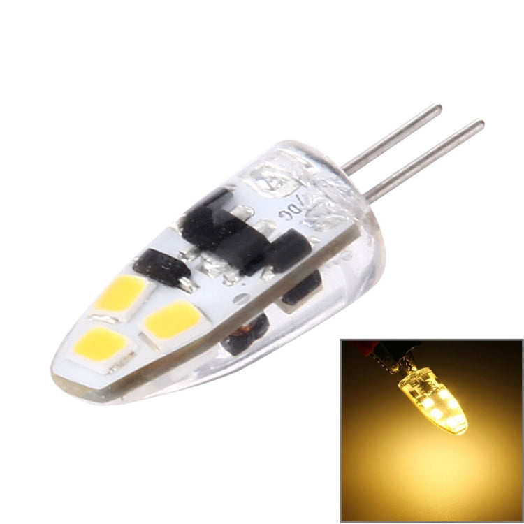 Warm-glowing 6 LED SMD 2835 silicone module with two pins, DC 12V bulb