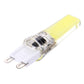 Dimmable LED plug bulb, clear body with warm yellow strip and two prong pins