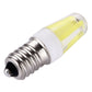 E14 LED bulb with yellow filament, clear glass sleeve, silver screw base