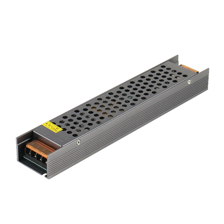 DC regulated switching power supply, vented top panel and end connector ports