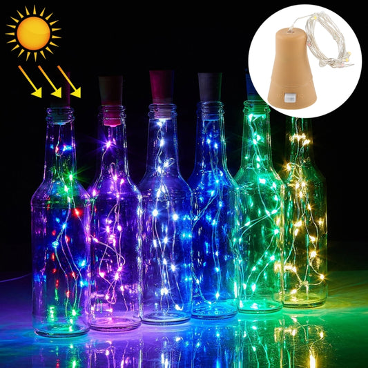 Colorful solar copper wire string lights with bright multicolor LEDs