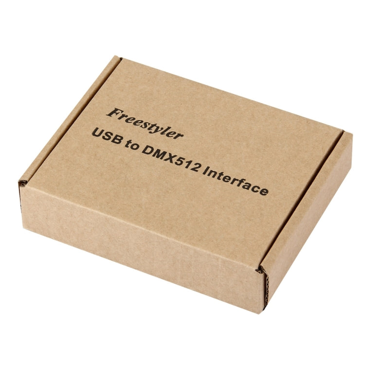 Cardboard box for Freestyler USB to DMX512 interface adapter