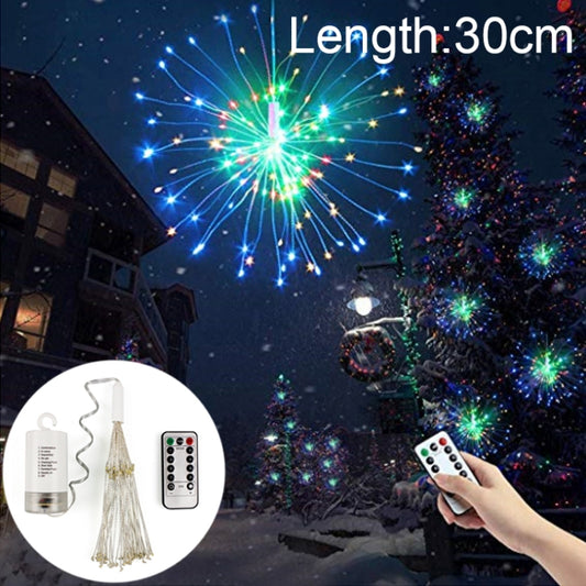 30cm LED decorative light string with remote, colorful sparkle effect for outdoor decor