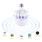 White LED mosquito killer bulb emitting bright blue glow for insect attraction