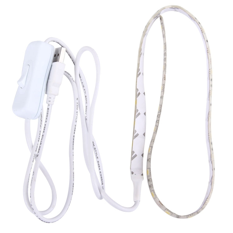 Waterproof LED strip light loop with USB cable and inline switch controller