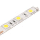 Close-up of 5050 SMD LED segments on clear waterproof LED strip