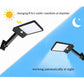 Solar LED wall light with bracket, black housing and white LED panel