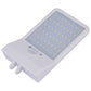 Solar LED lamp head with 48-LED grid and circular sensor lens, white casing