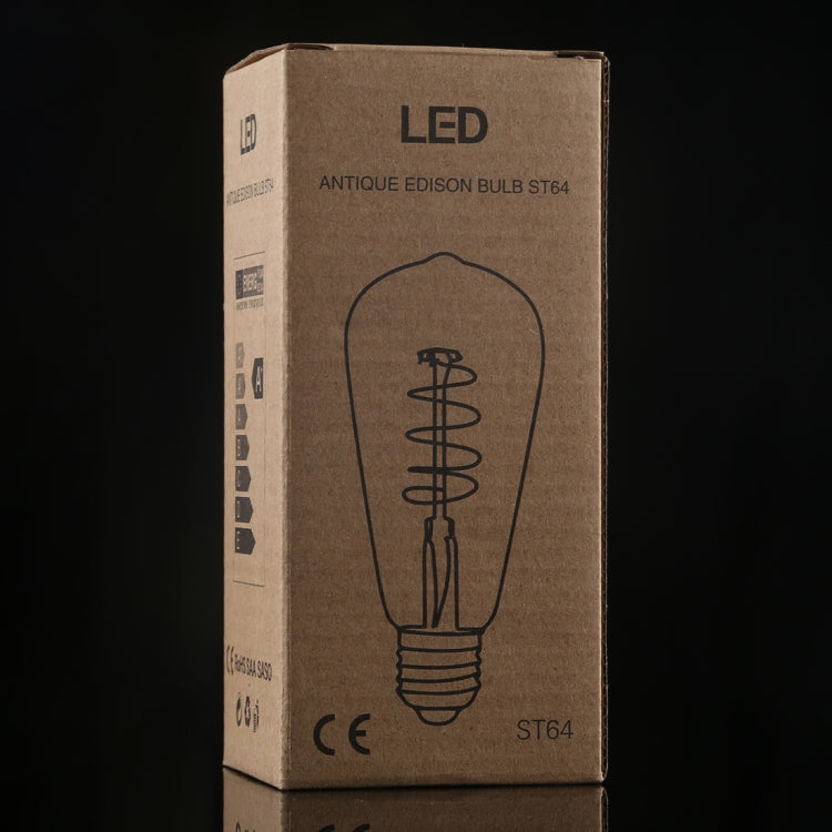ST64 LED antique Edison-style bulb retail box, warm light, E27.