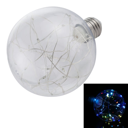 Clear glass retro filament LED bulb with E27 base and visible wire filaments, unlit