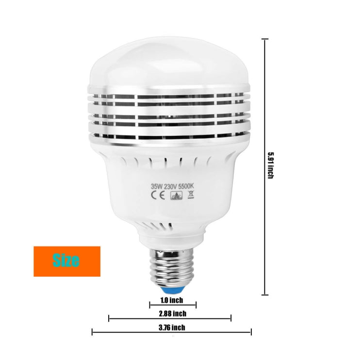 LED light bulb with frosted dome and E26 screw base, vented design, white housing