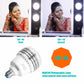 Vented LED light bulb with frosted dome and E26 screw base, white housing