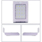 White solar motion wall light with LED array and small round sensor on top
