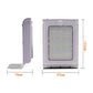 White solar motion wall light, 92 x 132 mm, with side cover and sensor