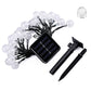 Solar LED bubble ball string lights kit with solar panel, stake lights, and clear bulbs