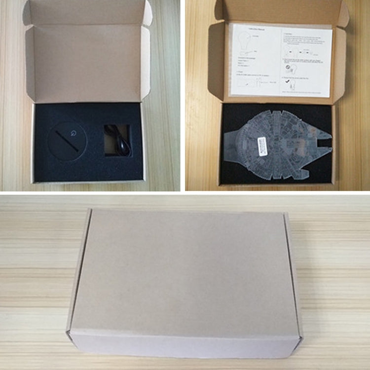 LED hockey table lamp in retail packaging box with instruction sheet and accessories