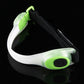 White LED wristband with green light module and black fabric strap loop.