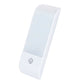 White motion-sensor LED light bar with built-in round sensor on front base