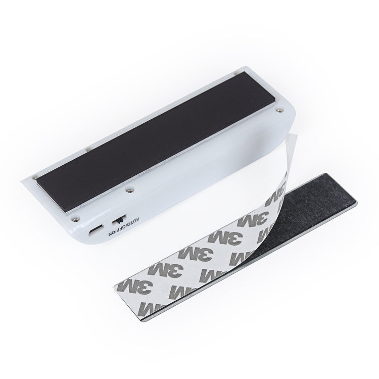 White LED light bar with black LED panel and mounting surface for installation