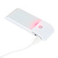 White USB rechargeable LED motion light bar with round sensor and pink glow