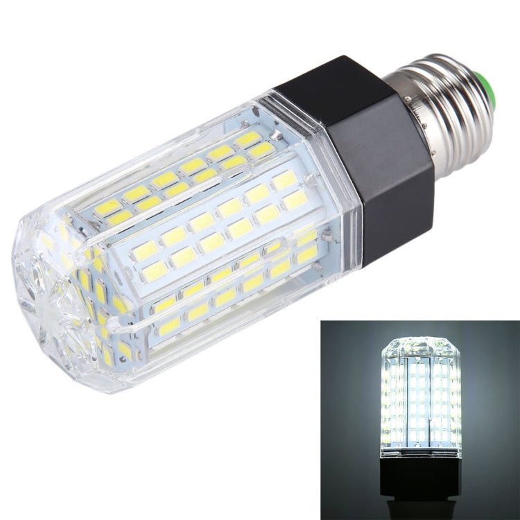 E27 LED energy-saving bulb with clear glass housing and black heat sink
