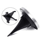 Solar ground light spotlight with round lens and black spike stake base
