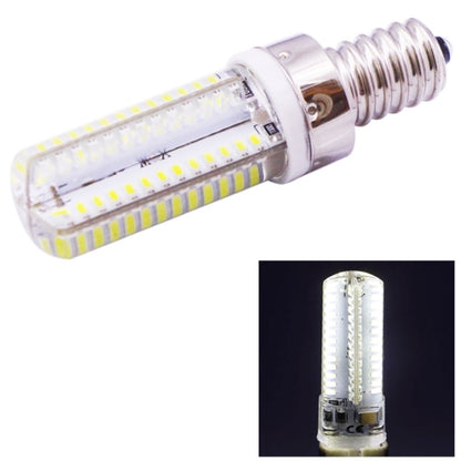 104-LED E14 filament LED bulb with transparent glass and SMD strip, warm or white glow