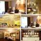 LED bulb light output in indoor rooms and kitchen spaces