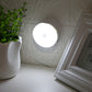 USB rechargeable LED night light glowing bright white