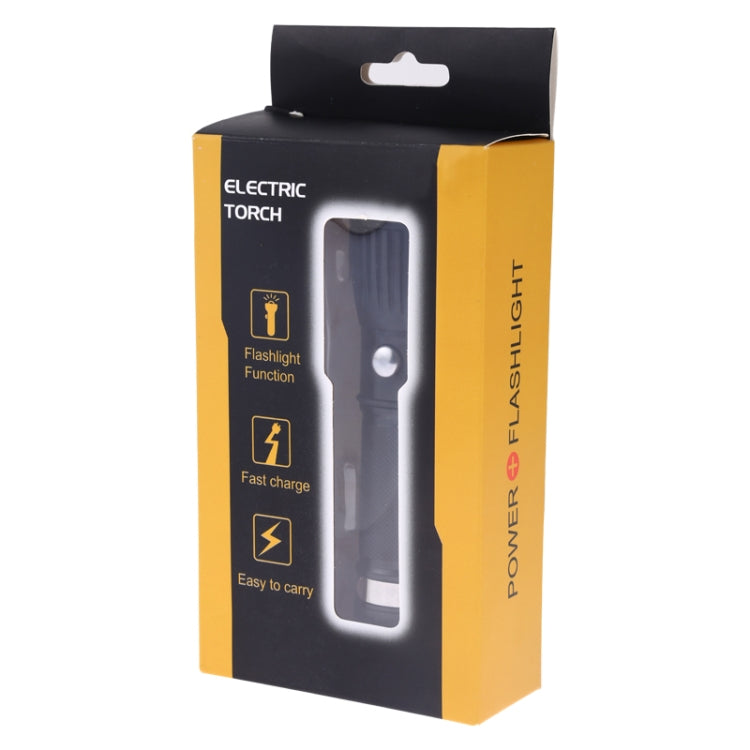 Electric torch flashlight retail box with black and yellow design
