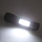 Black LED electric torch flashlight emitting strong white light beam