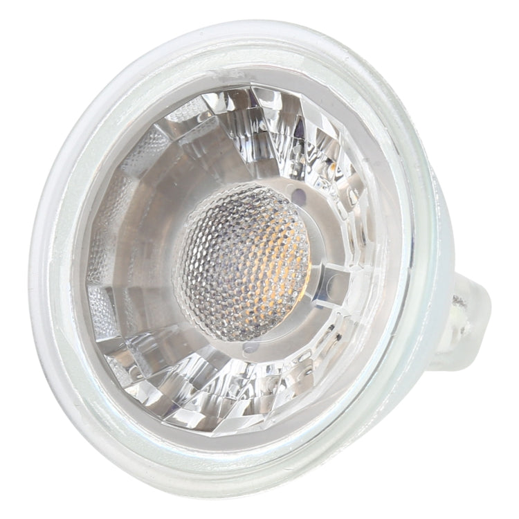 MR16 LED spotlight with clear reflector and frosted LED core, white light