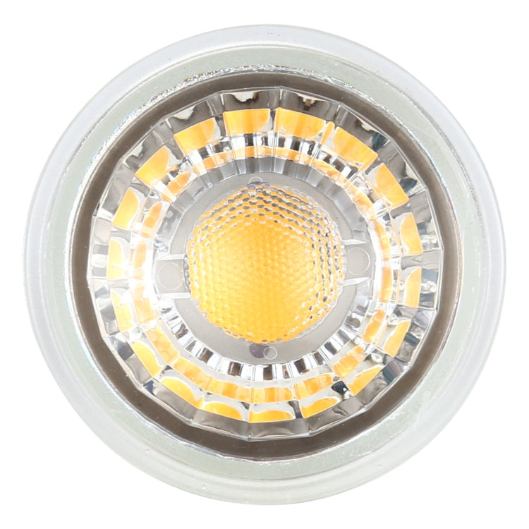 MR16 LED spotlight with warm yellow LED rings inside clear reflector
