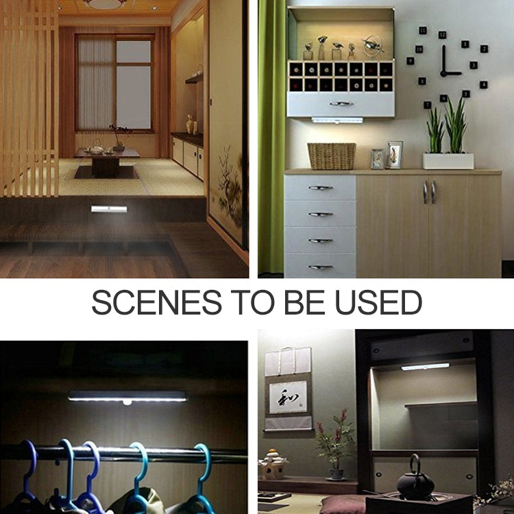 LED sensor light bar installed in a home room for under-cabinet illumination