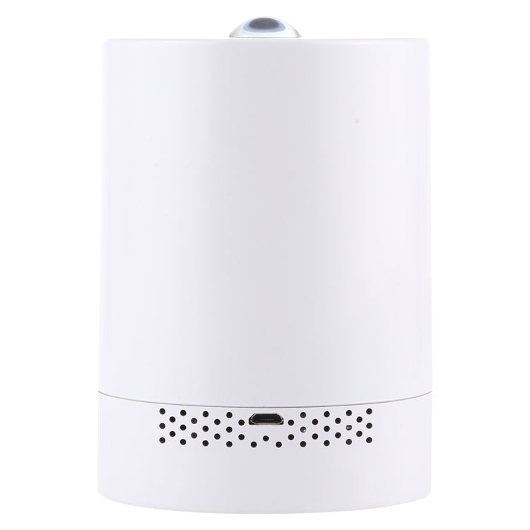 Voice-controlled LED laser starlight projection lamp, white front with USB port and speaker grille